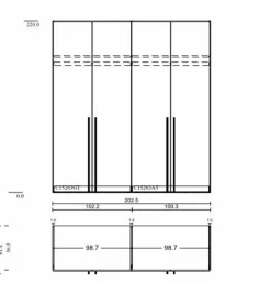 Kleiderschrank Liventio 200 x 220 cm