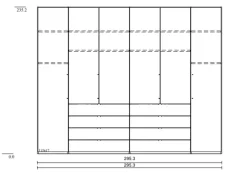Kleiderschrank Loft 300 x 236 cm