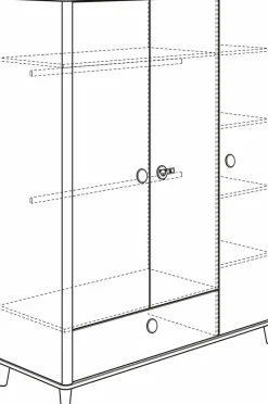 Kleiderschrank Lotte & Fynn 162 x 202 cm