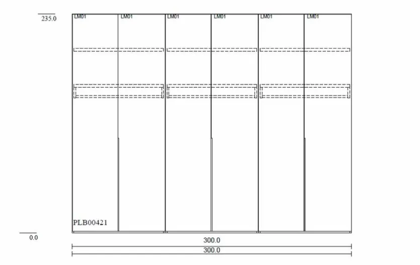 Kleiderschrank Lousada 300 x 235 cm