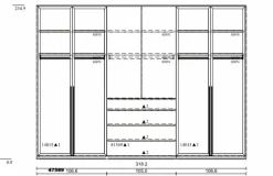 Kleiderschrank Marlow-S 318 x 235 cm