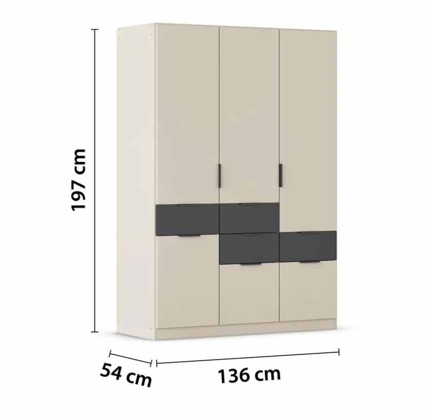 Kleiderschrank Mats 136 x 197 cm