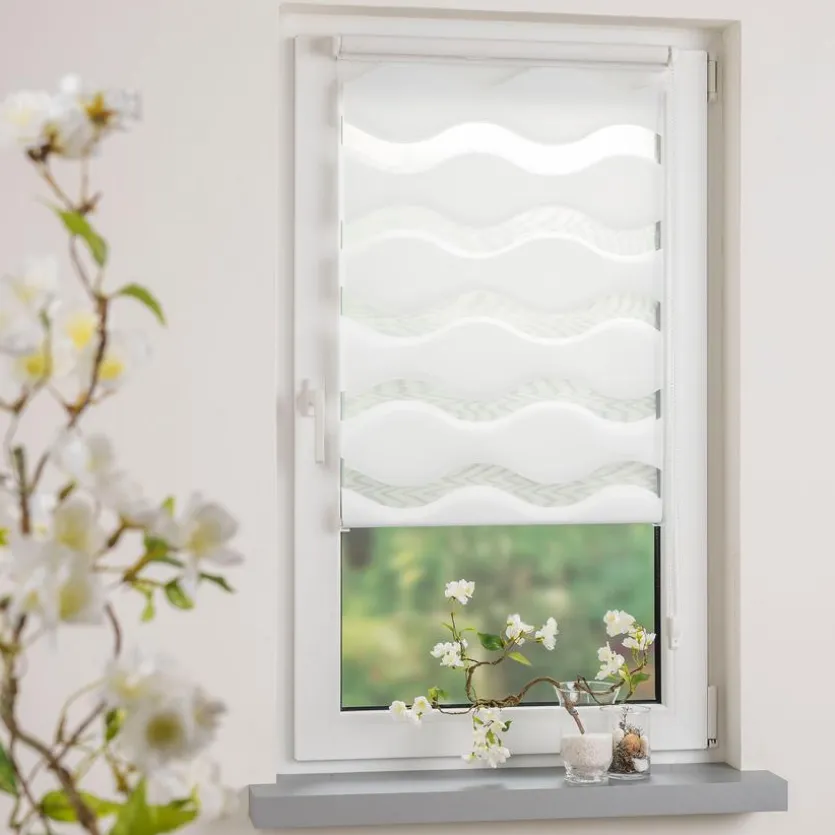 Klemmfix Duo-Rollo Wave 40 x 150 cm