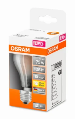 LED Birne matt E27/7,5 Watt/Energie D
