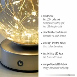 LED-Akkutischleuchte Fadas