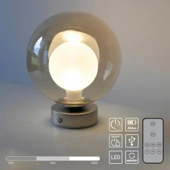 LED-Akkutischleuchte Popup