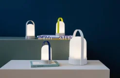 LED-Akkutischleuchte Uri Piccolos 3er Set