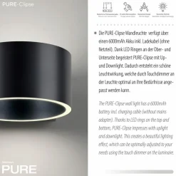 LED-Akkuwandleuchte Pure Clipse
