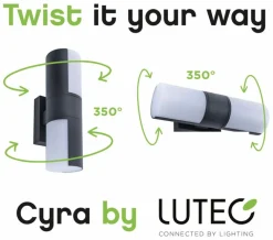 LED-Außenwandleuchte Cyra