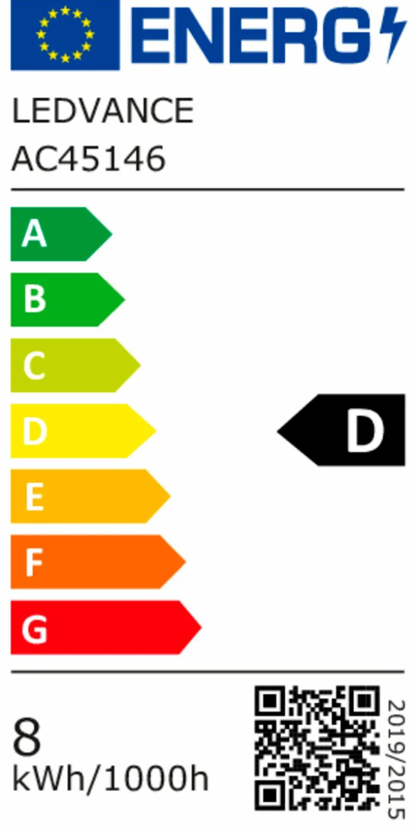 LED-Birne E27/7,5 Watt/Energie D