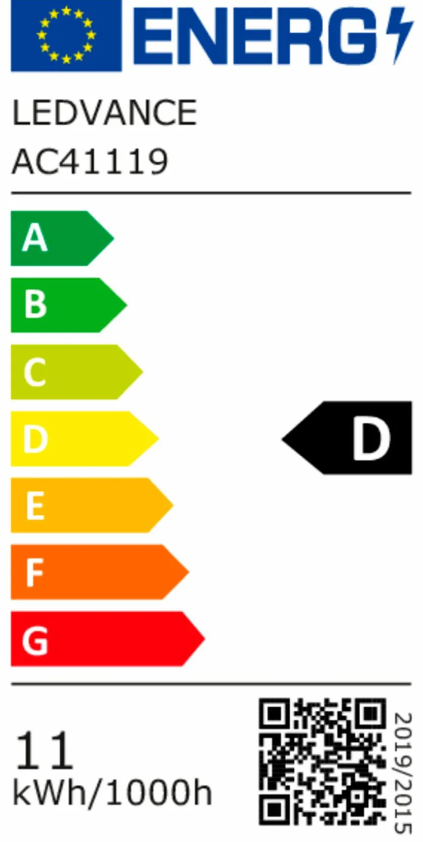 LED-Birne E27/11 Watt/Energie D