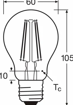 LED-Birne E27/7,5 Watt/Energie D