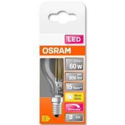 LED-Birne klar E14/ 5,5Watt/ Energie E