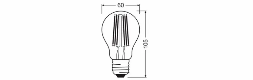 LED-Birne E27/5,7 Watt/Energie B