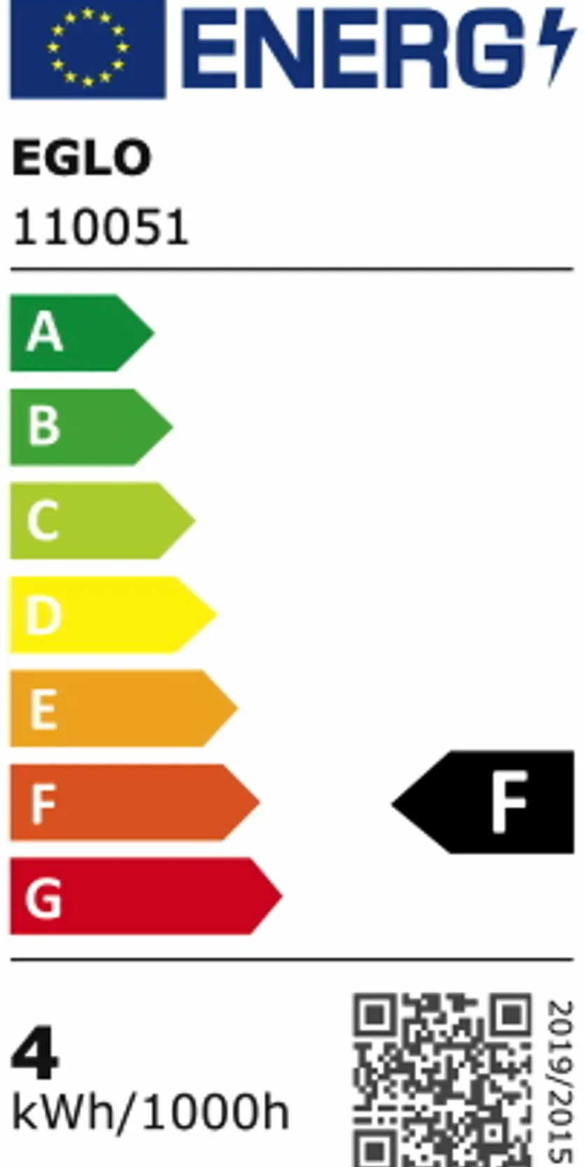 LED-Birnenform E27/4 Watt/Energie F