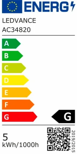LED-Birnenform E27/4,5 Watt/Energie G