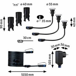LED-Bodeneinbauleuchte Plug&Shine