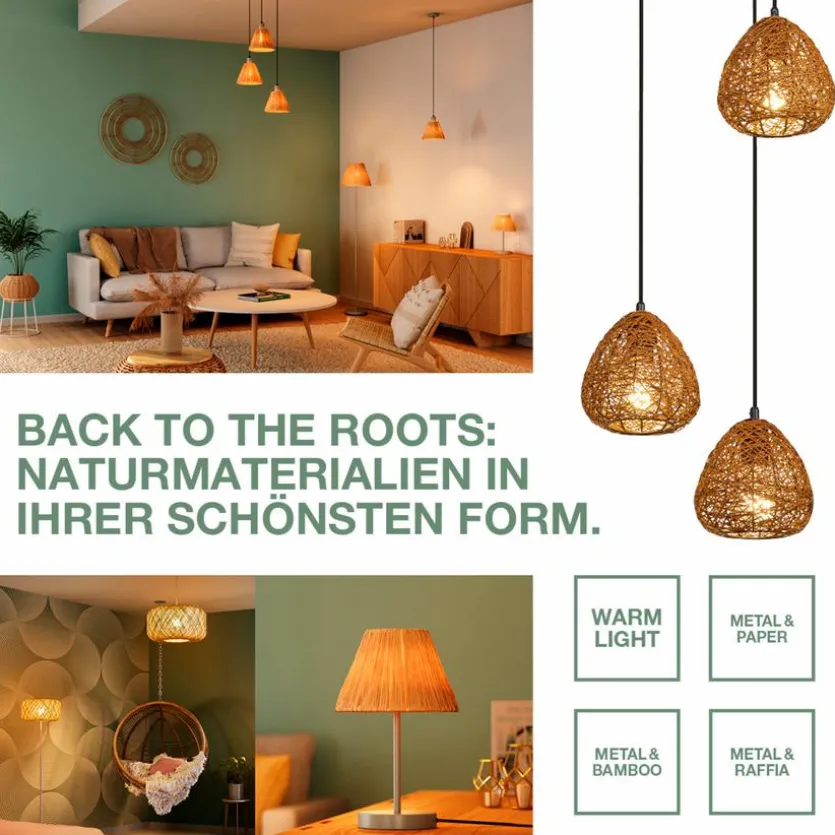 LED-Deckenleuchte Bamboo Paper