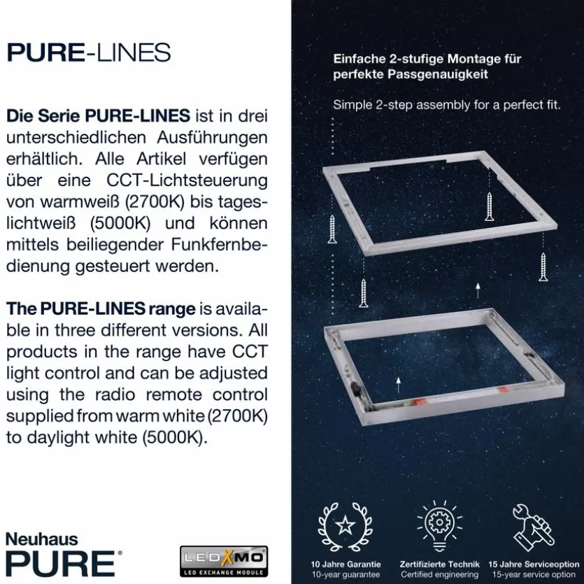 LED-Deckenleuchte Pure Lines