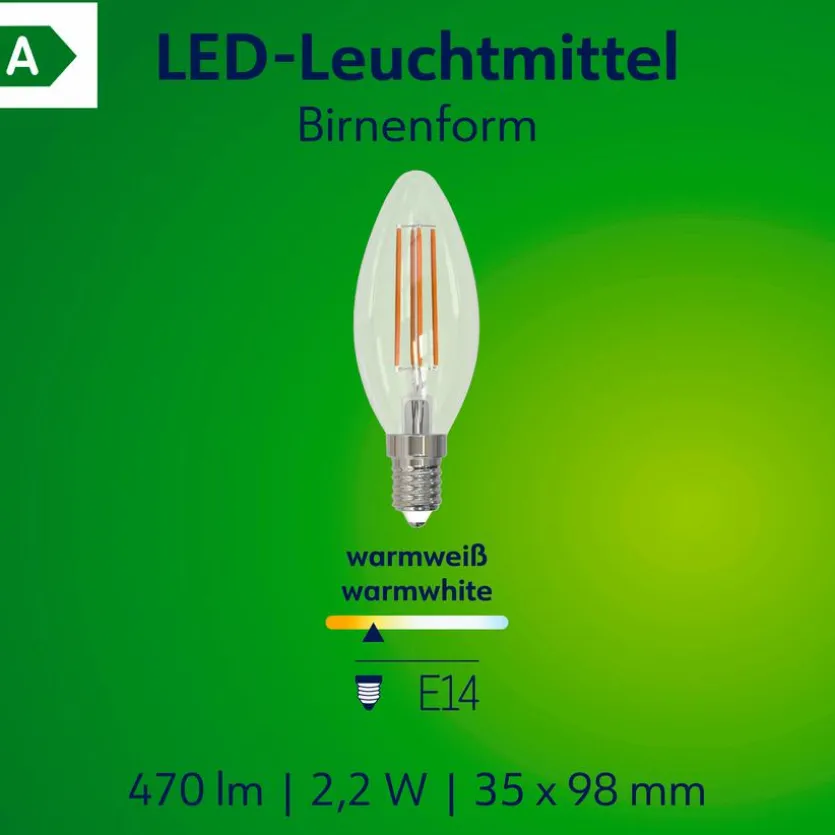 LED-Kerze E14 / 2,2 Watt / Energie A