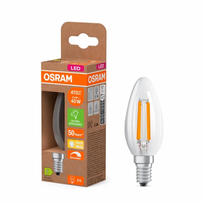 LED-Kerze E14/2,9 Watt/Energie C