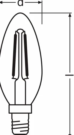 LED-Kerze E14/2,5 Watt/Energie F