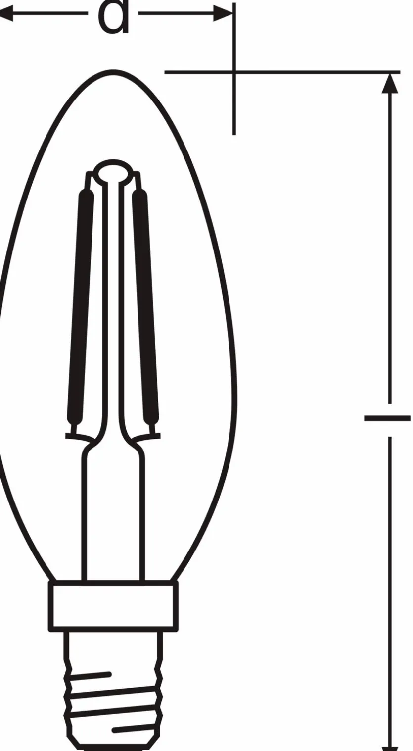 LED-Kerze E14/2,5 Watt/Energie F