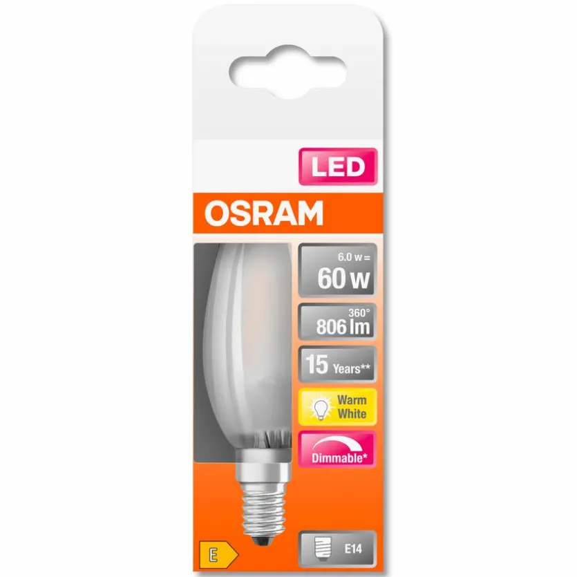 LED-Kerze matt E14/ 5,5Watt/ Energie E
