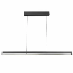LED-Pendelleuchte Metall, schwarz/chrom