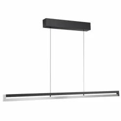 LED-Pendelleuchte Metall, schwarz/chrom