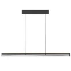 LED-Pendelleuchte Metall, schwarz/chrom