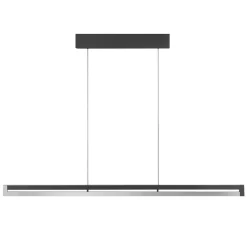 LED-Pendelleuchte Metall, schwarz/chrom