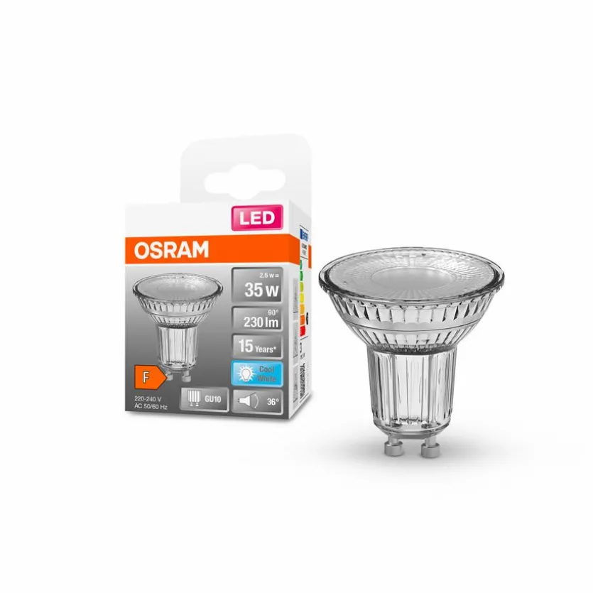LED-Strahlerform GU10/2,6 Watt/Energie F