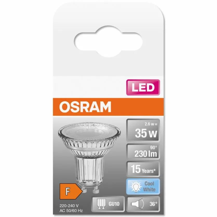 LED-Strahlerform GU10/2,6 Watt/Energie F