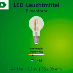 LED-Tropfen E14 / 2,2 Watt / Energie A