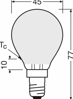 LED-Tropfen E14/2,9 Watt/Energie C