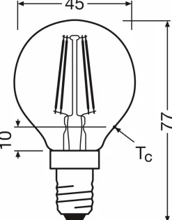 LED-Tropfen E14/2,9 Watt/Energie C
