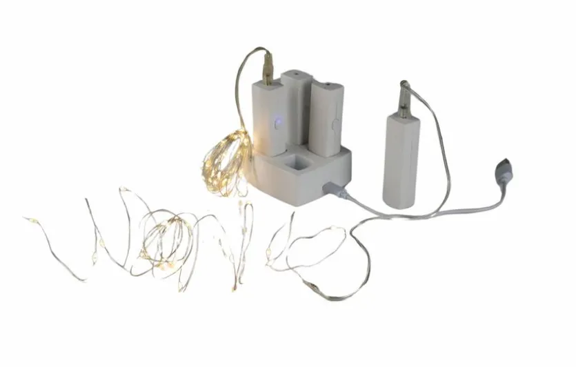 Lichterkette Powerbank 4er