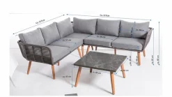 Loungemöbel Set Oakley Lounge 4tlg.
