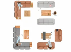 Loungemöbel Set Stockholm 3 tlg.