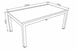 Loungetisch Riverton 120 x 70 cm