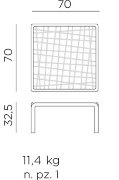 Loungetisch Komodo 5 70 x 70 cm