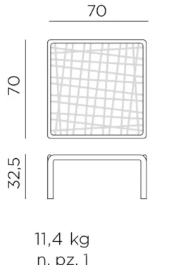 Loungetisch Komodo 5 70 x 70 cm