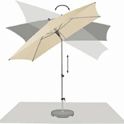 Marktschirm Alu-Smart 210 x 150 cm