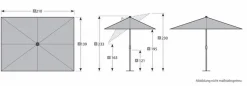 Marktschirm Alu Wood 140 x 200 cm