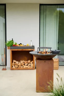 Outdoorkochstelle-Set Classic Corten 75