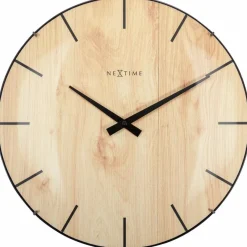 Quarzwanduhr Edge Wood Dome Ø 35 cm