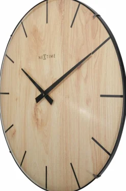 Quarzwanduhr Edge Wood Dome Ø 35 cm