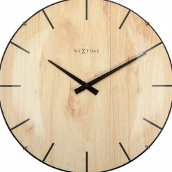 Quarzwanduhr Edge Wood Dome Ø 35 cm
