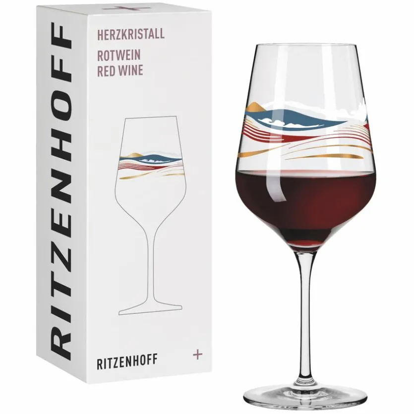 Rotweinglas Herzkristall 570 ml
